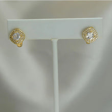 Multi Color Gold Plated Baguette, Gem Stone Huggies ,Cluster Flower Earrings