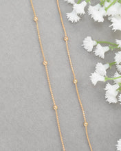 Thin Beaded Gold Chain - Dainty Gold Plated Necklace for Everyday Layering - Minimalist Jewelry
