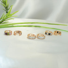 Multi Color Gemstone Huggies - Gold Plated Everyday Earrings For Her