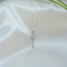 Crown Key Pendant Neckalce, 925 Sterling Silver Pendant, Gift