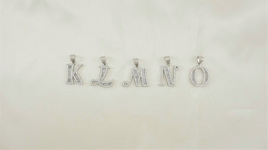 Letter Pendant 925 Sterling Silver Dijes de Plata Initials A-Z Baguette Charms Necklace