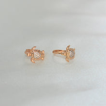 Baby Turtle Huggies - Gold Plated Dainty Earrings For Everyday Stack - Gift for Daughter