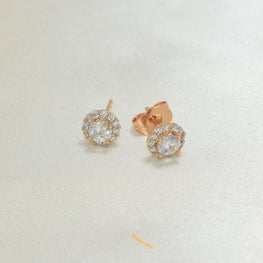 Colorful Flower Studs Gold Plated Birthstone Earrings Minimalist Studs Gift