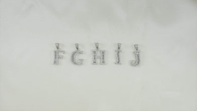 Letter Pendant 925 Sterling Silver Dijes de Plata Initials A-Z Baguette Charms Necklace