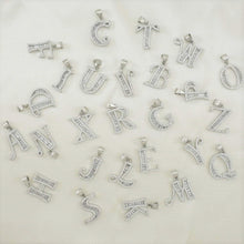 Letter Pendant 925 Sterling Silver Dijes de Plata Initials A-Z Baguette Charms Necklace