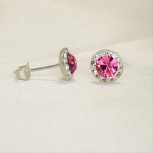 Tiny Cubic Zirconia Stud Earrings, 925 Silver Stud Earrings