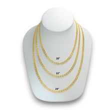 Cuban Link Chain Necklace Gold Plated Cuban Chain Gift 4.5 mm in 20