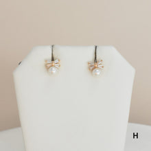 Pearl Earrings, Gold Plated Earrings, Pearl Drop Earrings, Dainty CZ Studs,Gift