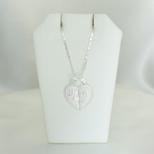 Couple Heart Love Pendant 925 Sterling Silver Split Heart Necklace Gift for lovers