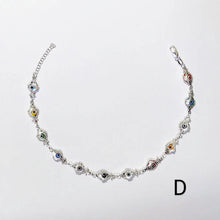 Multicolor Evil Eye Anklet -925 Sterling Silver -Protection Anklet -Gift for her