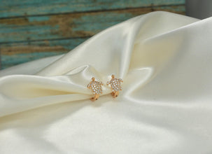 Sea Turtle Huggies - Gold Plated Dainty Earrings for Everyday Stack - Gift for Daughter, Girls