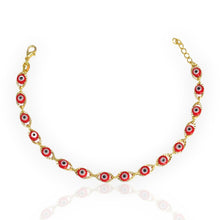 Multi Color Evil Eye Bracelet - Gold Plated Everyday Layering Trending Bracelet for her