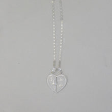 Couple Heart Love Pendant 925 Sterling Silver Split Heart Necklace Gift for lovers