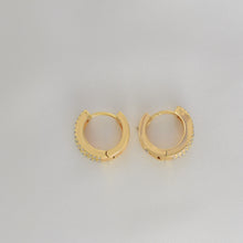 Baguette Gold Hoops - Stackable Gold Plated Everyday Huggies Earrings for her