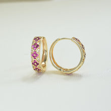 Clover earrings, mini hoops huggies minimalist daisy flowers small earrings, Small Crystal Hoops, Four-leaf Clover Earrings, women earrings