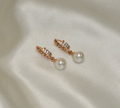 Pearl Drop Earrings, Gold Filled Pearl Earrings, Pearl Huggie Hoops, For Women