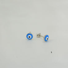 Evil Eye Stud Earrings 925 Sterling Silver Ojo Protection Studs Gift For Her