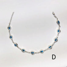 Blue Evil Eye Anklet - 925 Sterling Silver - Protection Anklet - Gift for her