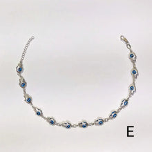 Blue Evil Eye Anklet - 925 Sterling Silver - Protection Anklet - Gift for her