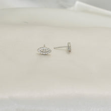 Evil Eye Earrings 925 Sterling Silver Studs Dainty Earrings Gift For her
