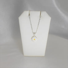 Sterling Silver Daisy flower Stud Earrings and Necklace Jewelry Set Gift For Her
