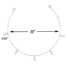 Charming Owl, Dolphin, Turtle, Heart, Infinity 925 Silver Anklet, Animal Jewelry