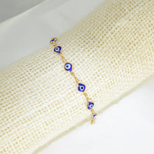 Blue Baby Evil Eye Bracelet Ojo Pulsera Protection Bracelet - 5.5