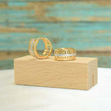 Greek Key Huggies Hoops - Gold Plated Everyday Earrings Perfect Gift for Wife