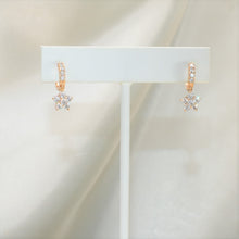 Flower Dangle Drop Huggies - Gold Plated Dainty Minimalist Earrings - Perfect Gift for Girlfriend