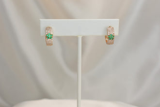 Elegant Cluster Gold Huggies Hoops - Everyday Dainty Small Gold Plated Earrings - Anniversary Gift for her