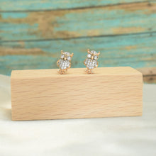 Gold plated OWL Stud Earrings, Animal Earrings, Animal Studs