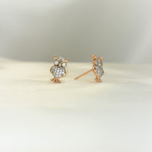 Gold plated OWL Stud Earrings, Animal Earrings, Animal Studs