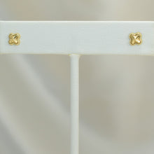 14K Solid Yellow Gold Flower Earrings, Dainty Minimal Screw Back Studs, Gift For Her