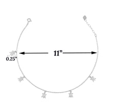 Turtle 925 Sterling Silver Anklet