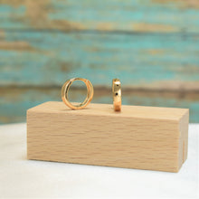 Simple Plain Gold Plated Huggie Earrings For Women, Men, Kids