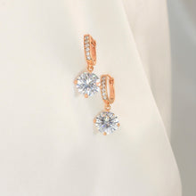 Dangly CZ Gold Plated Huggie Hoop Earrings, Single CZ Hoop earrings