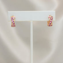 Multi Color Double Layer Hoop Earrings - Crossover Hoop Earrings - Gift for Girlfriend, Wife