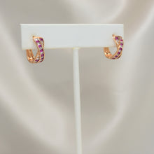 Multi Color Double Layer Hoop Earrings - Crossover Hoop Earrings - Gift for Girlfriend, Wife