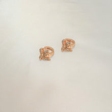 Bow Huggies Hoops - Gold Plated Ribbon Small Earrings Gift for Daughter