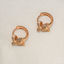 Bow Huggies Hoops - Gold Plated Ribbon Small Earrings Gift for Daughter