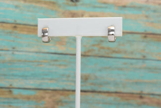 Plain Gold plated and Silver Plated Huggie Earrings, for Men and Women