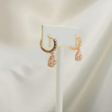 Flower Dangle Drop Huggies - Gold Plated Dainty Minimalist Earrings - Perfect Gift for Girlfriend