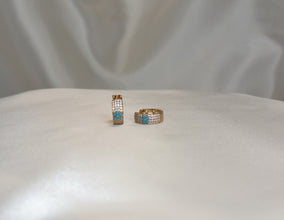 Elegant Cluster Gold Huggies Hoops - Everyday Dainty Small Gold Plated Earrings - Anniversary Gift for her